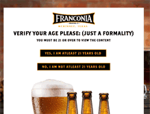 Tablet Screenshot of franconiabrewing.com